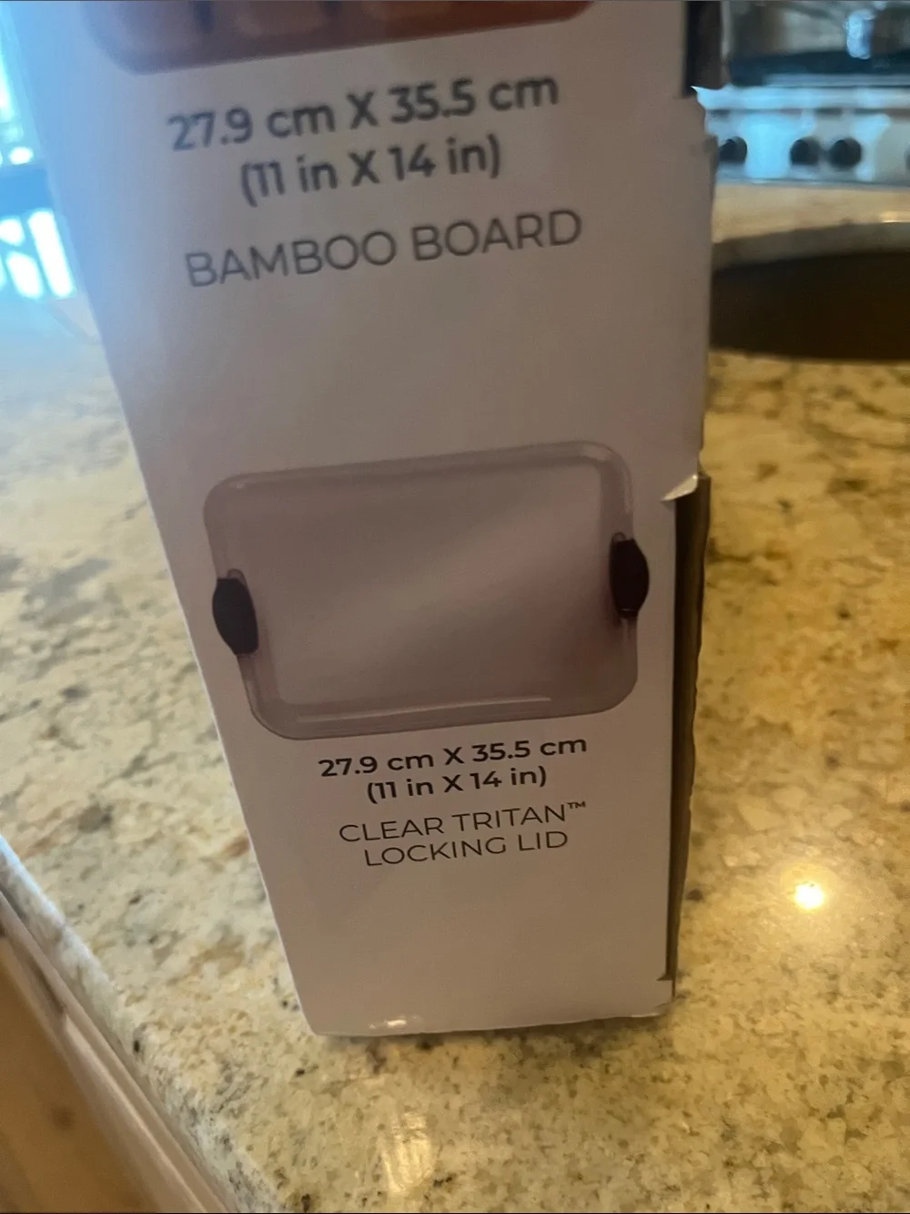 Build-a-Board Bamboo Serving Board with Locking Lid - New